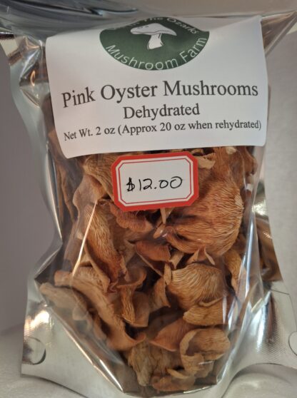 Pink Oyster Mushrooms dehydrated