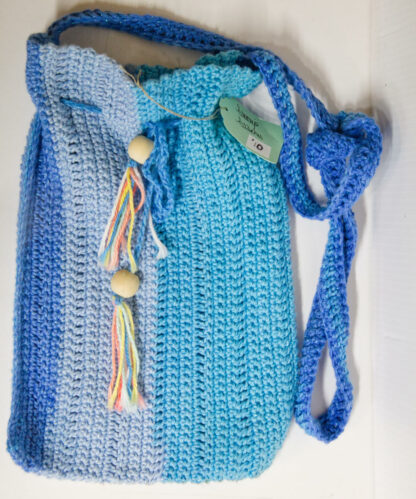 Handmade Blue Crocheted Purse